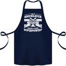 Bricklayer Whats Your Superpower Builder Bricky Cotton Apron 100% Organic Navy Blue