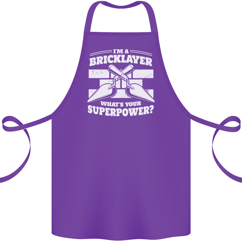 Bricklayer Whats Your Superpower Builder Bricky Cotton Apron 100% Organic Purple