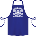 Bricklayer Whats Your Superpower Builder Bricky Cotton Apron 100% Organic Royal Blue