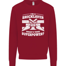 Bricklayer Whats Your Superpower Builder Bricky Kids Sweatshirt Jumper Red