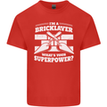 Bricklayer Whats Your Superpower Builder Bricky Kids T-Shirt Childrens Red