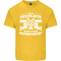 Bricklayer Whats Your Superpower Builder Bricky Kids T-Shirt Childrens Yellow