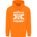 Bricklayer Whats Your Superpower Builder Bricky Mens 80% Cotton Hoodie Orange