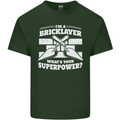 Bricklayer Whats Your Superpower Builder Bricky Mens Cotton T-Shirt Tee Top Forest Green