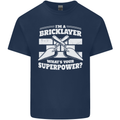 Bricklayer Whats Your Superpower Builder Bricky Mens Cotton T-Shirt Tee Top Navy Blue
