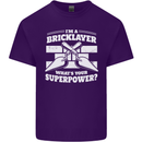 Bricklayer Whats Your Superpower Builder Bricky Mens Cotton T-Shirt Tee Top Purple