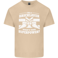 Bricklayer Whats Your Superpower Builder Bricky Mens Cotton T-Shirt Tee Top Sand