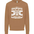 Bricklayer Whats Your Superpower Builder Bricky Mens Sweatshirt Jumper Caramel Latte