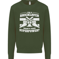 Bricklayer Whats Your Superpower Builder Bricky Mens Sweatshirt Jumper Forest Green