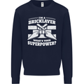 Bricklayer Whats Your Superpower Builder Bricky Mens Sweatshirt Jumper Navy Blue