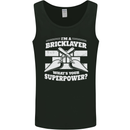 Bricklayer Whats Your Superpower Builder Bricky Mens Vest Tank Top Black