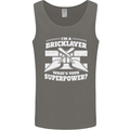 Bricklayer Whats Your Superpower Builder Bricky Mens Vest Tank Top Charcoal