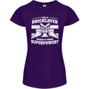 Bricklayer Whats Your Superpower Builder Bricky Womens Petite Cut T-Shirt Purple