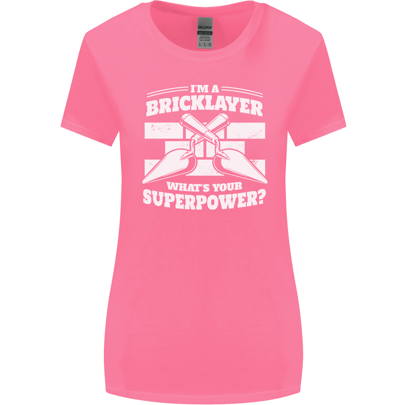 Bricklayer Whats Your Superpower Builder Bricky Womens Wider Cut T-Shirt Azalea