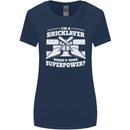 Bricklayer Whats Your Superpower Builder Bricky Womens Wider Cut T-Shirt Navy Blue