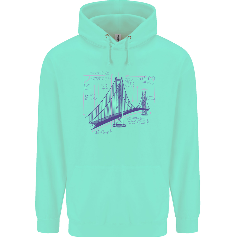 Bridge Equation Physics Maths Geek Childrens Kids Hoodie Peppermint