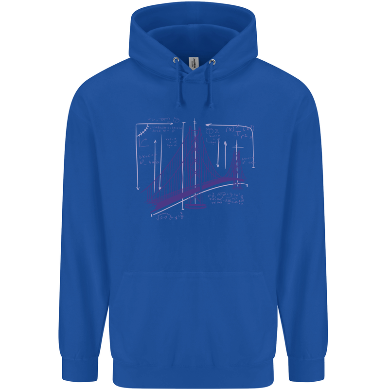 Bridge Equation Physics Maths Geek Childrens Kids Hoodie Royal Blue