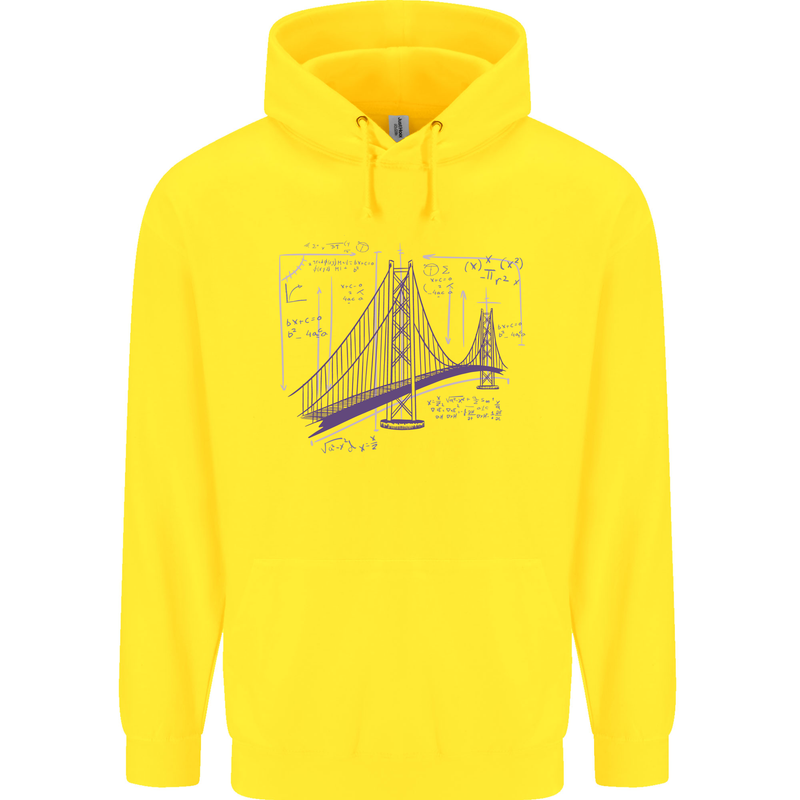 Bridge Equation Physics Maths Geek Childrens Kids Hoodie Yellow