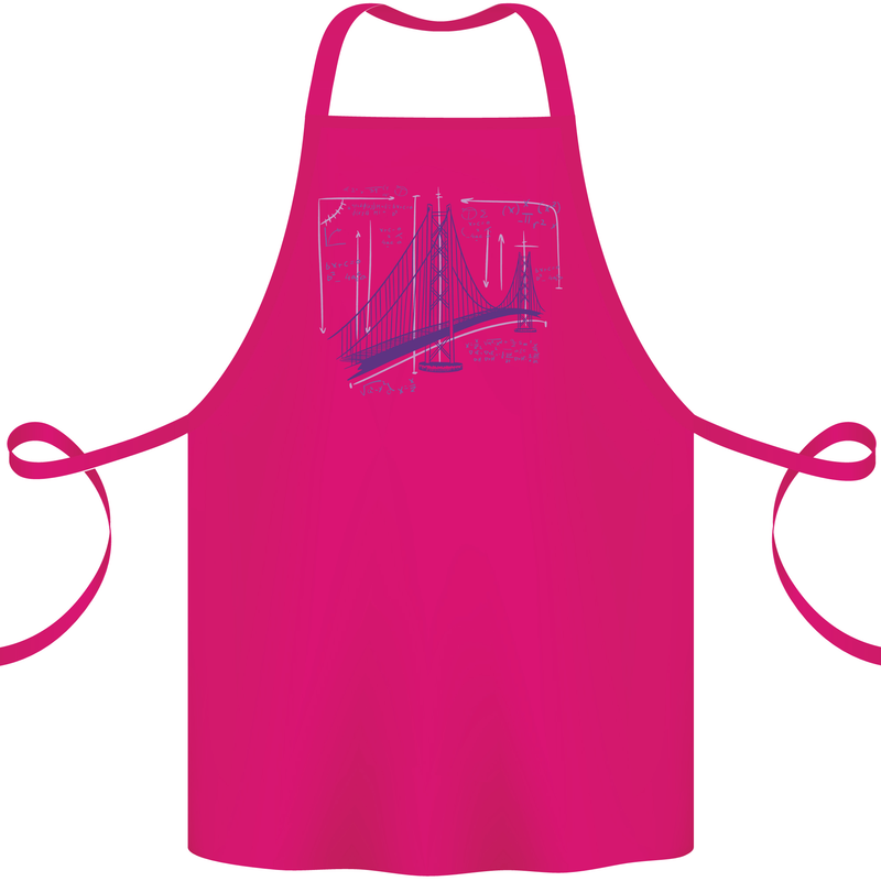 Bridge Equation Physics Maths Geek Cotton Apron 100% Organic Pink
