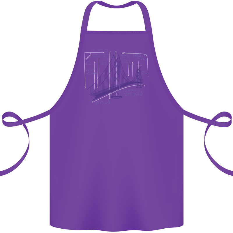 Bridge Equation Physics Maths Geek Cotton Apron 100% Organic Purple