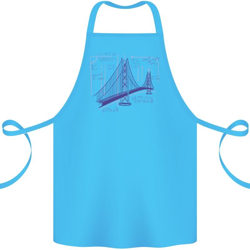 Bridge Equation Physics Maths Geek Cotton Apron 100% Organic Turquoise