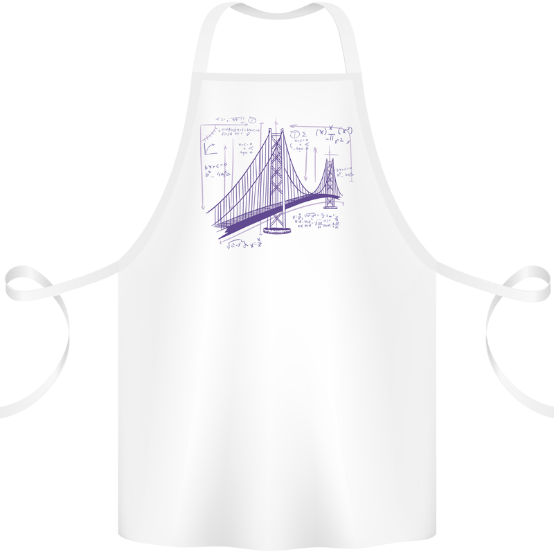 Bridge Equation Physics Maths Geek Cotton Apron 100% Organic White