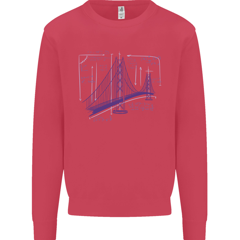 Bridge Equation Physics Maths Geek Kids Sweatshirt Jumper Heliconia