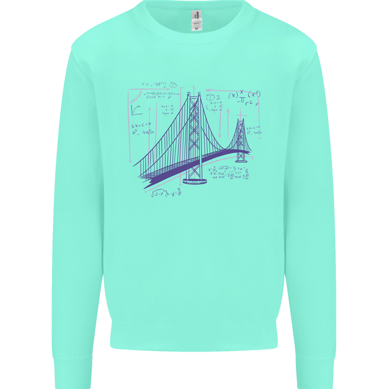 Bridge Equation Physics Maths Geek Kids Sweatshirt Jumper Peppermint