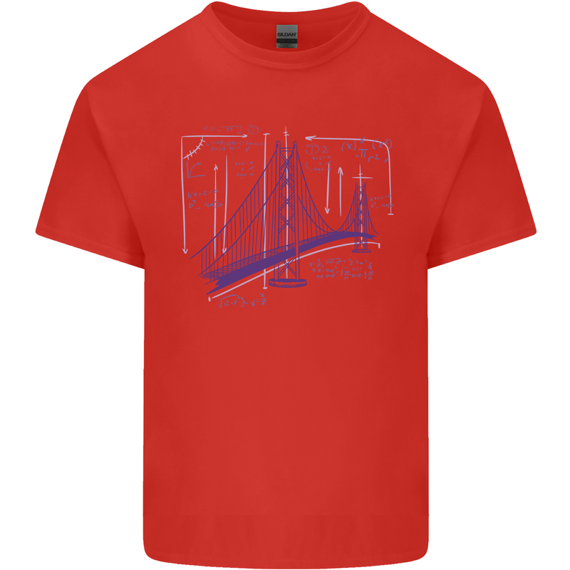 Bridge Equation Physics Maths Geek Kids T-Shirt Childrens Red