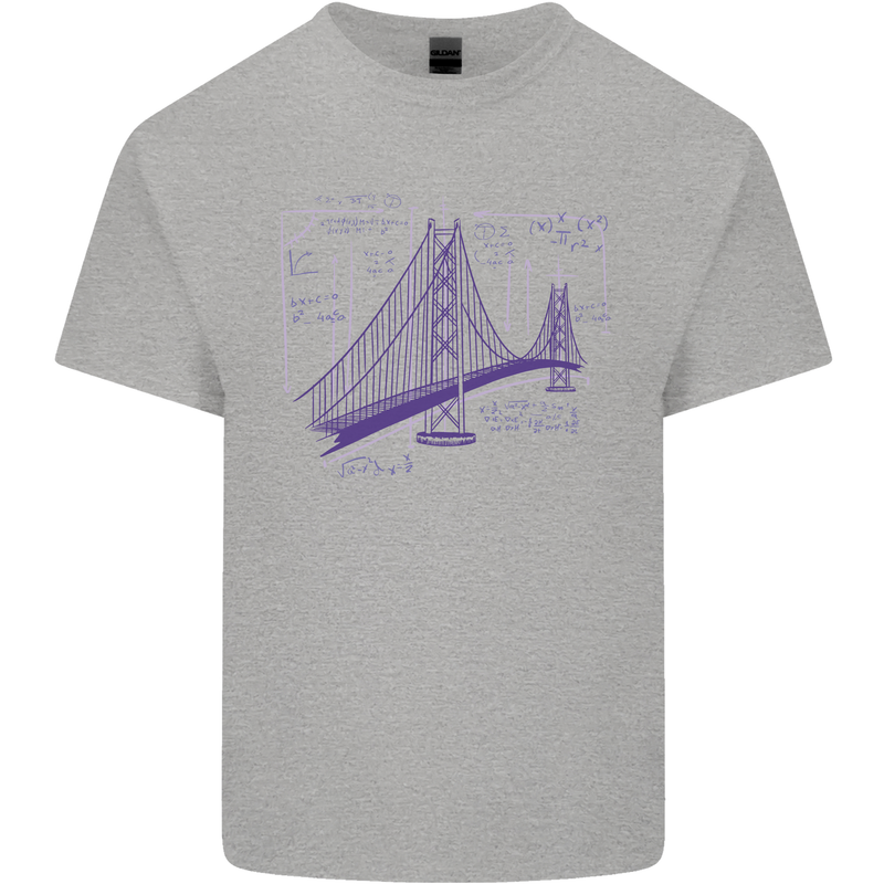 Bridge Equation Physics Maths Geek Kids T-Shirt Childrens Sports Grey
