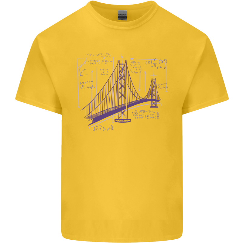Bridge Equation Physics Maths Geek Kids T-Shirt Childrens Yellow