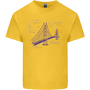 Bridge Equation Physics Maths Geek Mens Cotton T-Shirt Tee Top Yellow