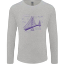 Bridge Equation Physics Maths Geek Mens Long Sleeve T-Shirt Sports Grey