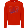 Bridge Equation Physics Maths Geek Mens Sweatshirt Jumper Bright Red