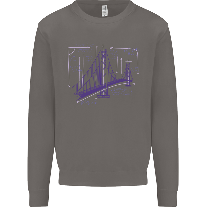 Bridge Equation Physics Maths Geek Mens Sweatshirt Jumper Charcoal