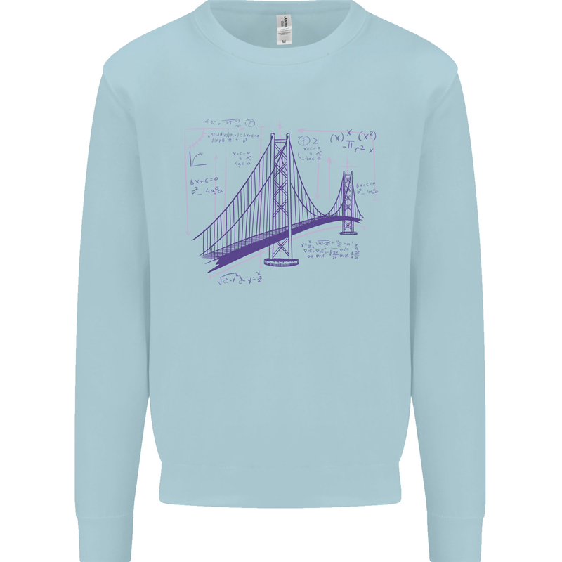 Bridge Equation Physics Maths Geek Mens Sweatshirt Jumper Light Blue