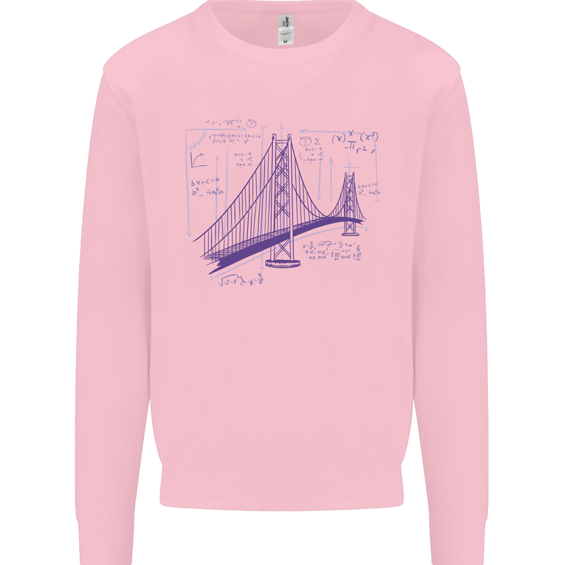 Bridge Equation Physics Maths Geek Mens Sweatshirt Jumper Light Pink