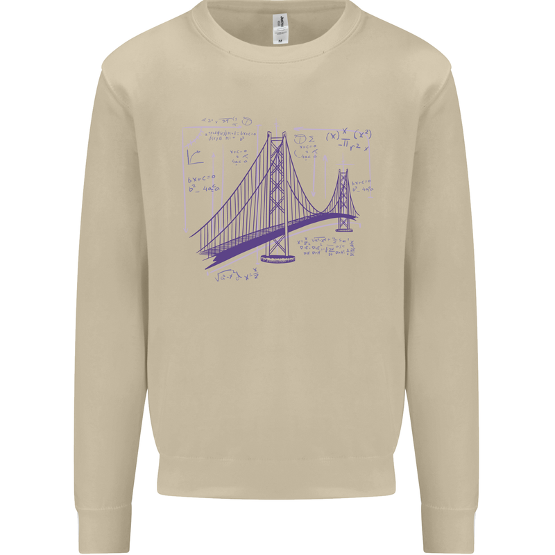 Bridge Equation Physics Maths Geek Mens Sweatshirt Jumper Sand