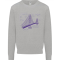Bridge Equation Physics Maths Geek Mens Sweatshirt Jumper Sports Grey