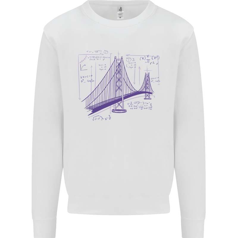 Bridge Equation Physics Maths Geek Mens Sweatshirt Jumper White