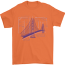 Bridge Equation Physics Maths Geek Mens T-Shirt 100% Cotton Orange