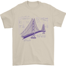 Bridge Equation Physics Maths Geek Mens T-Shirt 100% Cotton Sand