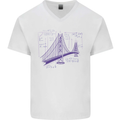 Bridge Equation Physics Maths Geek Mens V-Neck Cotton T-Shirt White