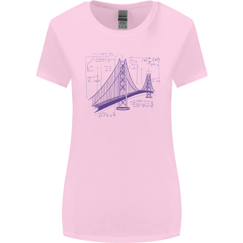Bridge Equation Physics Maths Geek Womens Wider Cut T-Shirt Light Pink