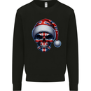 Britain Christmas Skull British UK Flag Union Jack Mens Sweatshirt Jumper Black