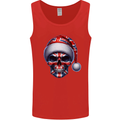 Britain Christmas Skull British UK Flag Union Jack Mens Vest Tank Top Red
