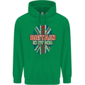 Britain is In My DNA Union Jack Flag UK Mens 80% Cotton Hoodie Irish Green