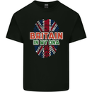Britain is In My DNA Union Jack Flag UK Mens Cotton T-Shirt Tee Top Black