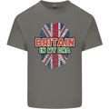 Britain is In My DNA Union Jack Flag UK Mens Cotton T-Shirt Tee Top Charcoal