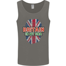 Britain is In My DNA Union Jack Flag UK Mens Vest Tank Top Charcoal